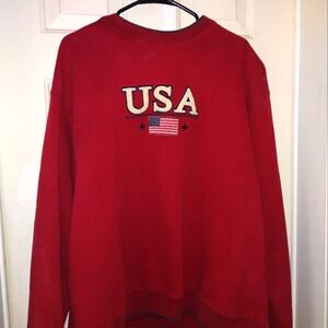 USA Sweatshirt ,  Red,Size XL